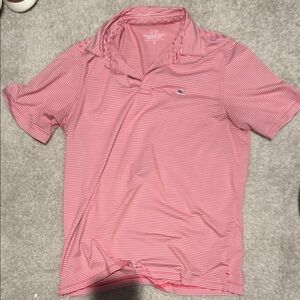 Men's Vineyard Vines Red Striped Polo Shirt